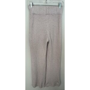 Skims Fleece Ivory Wide Leg Lounge Pants Size XXS/XS Stretch Expandable Waist